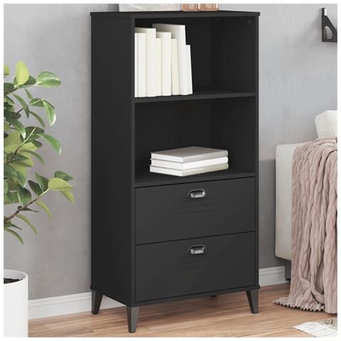 Libreria Viken Nera 60x35x123 Cm In Legno Multistrato - Foto 1