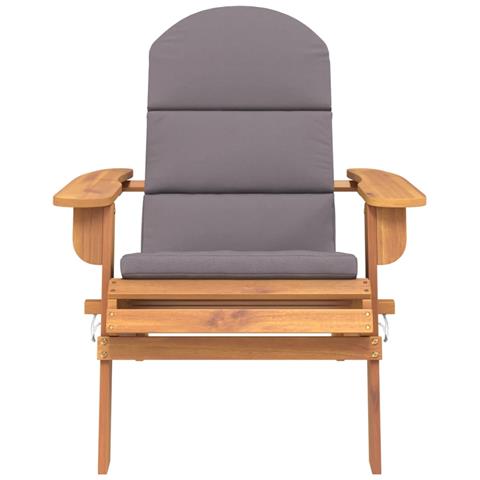 Sedia Adirondack Da Giardino Con Cuscini Legno Massello Acacia - Foto 2
