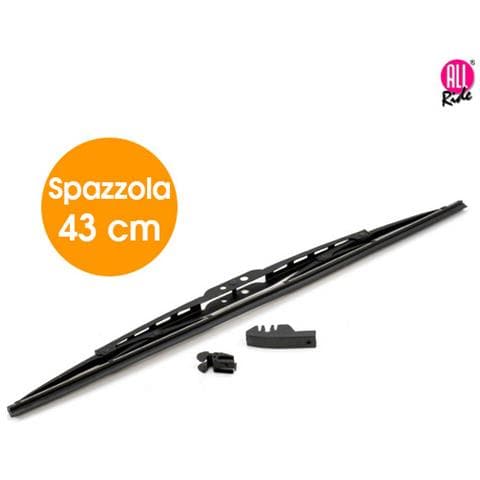 Spazzola Tergicristallo Standard Singola per Auto in Metallo e Gomma 43 cm - Foto 1