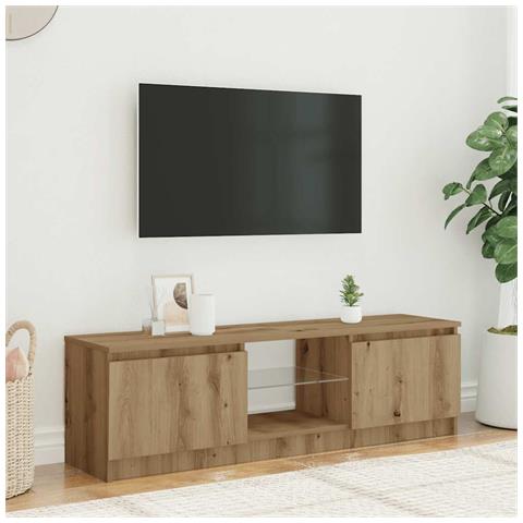 Mobile Porta TV con LED Artigianale 120x30x36 cm Multistrato - Foto 2