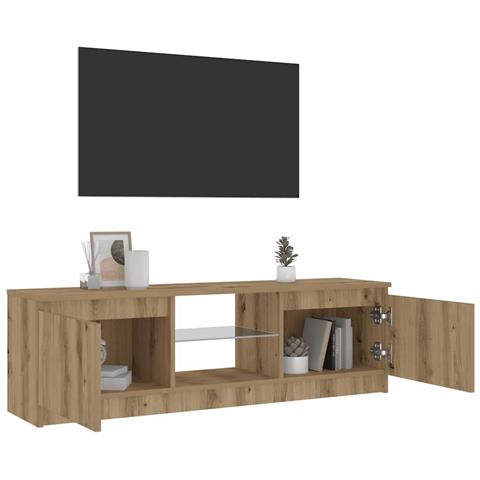 Mobile Porta TV con LED Artigianale 120x30x36 cm Multistrato - Foto 10