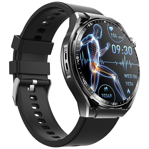 Smartwatch Con Ecg, Cardiofrequenzimetro, Fitness Tracker E Molteplici Modalità Sportive Black Silicone Strap - Foto 2