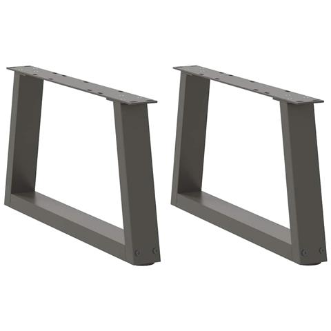 Gambe Tavolo Pranzo A V 2 Pz Antracite 60x(30-31,3)cm Acciaio - Foto 1