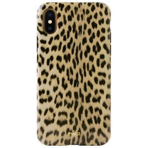 Cover Glam Leopard Per Iphone Xs Max 6.5'' In Silicone Anti Shock Black - Foto 1