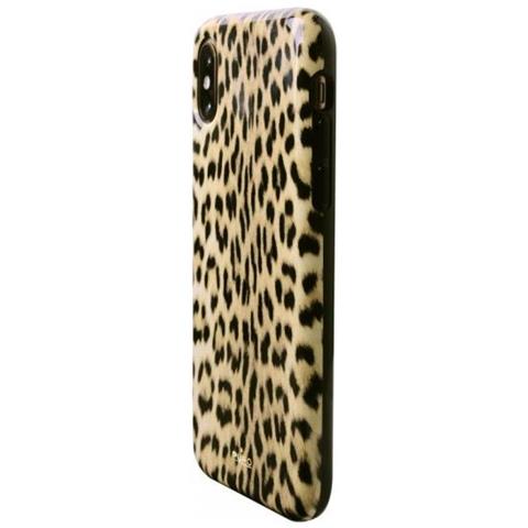 Cover Glam Leopard Per Iphone Xs Max 6.5'' In Silicone Anti Shock Black - Foto 2