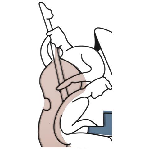 Decorazione In Metallo 3d Danza - Multicolore - Metallo - 70x1,3x60 Cm - Foto 2