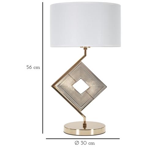 Lampada Da Tavolo Mf144 - Oro - Metallo - 30x30x56 Cm - Foto 6
