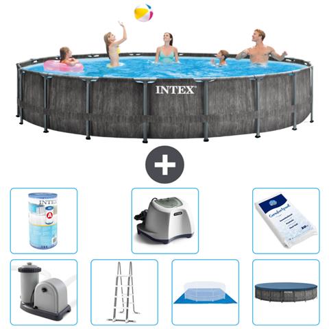 Piscina Fuori Terra - In Giro - 549x122 Cm - Grigio - Include Accessori Coordinati A2681 - Foto 1