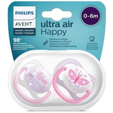 Avent 2 Succhietti Ultra Air 0-6Mesi Femmina Mama - Foto 1