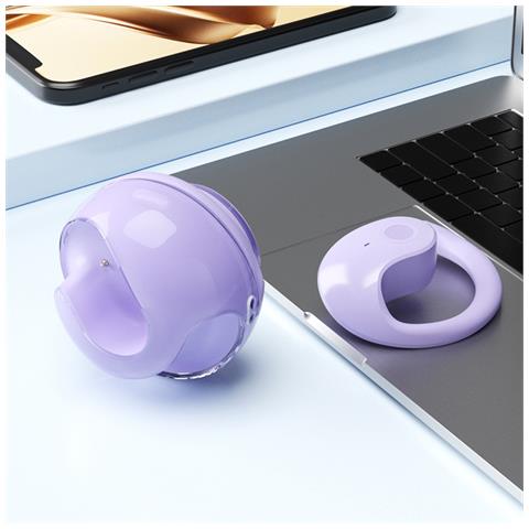 Auricolari Bluetooth 5.3 Con Traduttore Ai Ad Orecchio Aperto Purple - Foto 3
