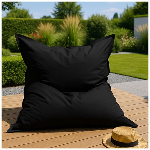 Moku Xxl Poltrona Sacco Rettangolare Da Esterno 180x140cm Nera - Foto 2