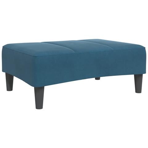 Poggiapiedi Blu 77x55x31 cm in Velluto - Foto 1