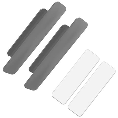 Maniglie Per Porte Scorrevoli Nere (confezione Da 2) - Abs, Autoadesive, Senza Fori Grey - Foto 2