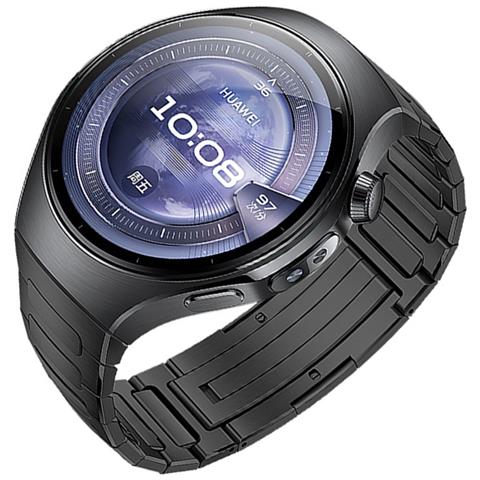 Cinturino In Titanio Compatibile Con Huawei Watch5, Cinturino Metallico Resistente Con Chiusura Pieghevole Per Orologio Huawei Black 46 Mm - Foto 2