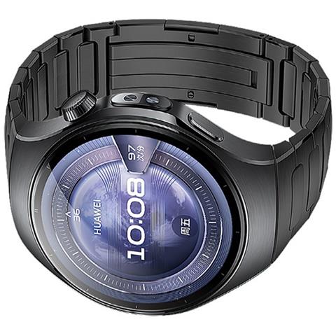 Cinturino In Titanio Compatibile Con Huawei Watch5, Cinturino Metallico Resistente Con Chiusura Pieghevole Per Orologio Huawei Black 46 Mm - Foto 3