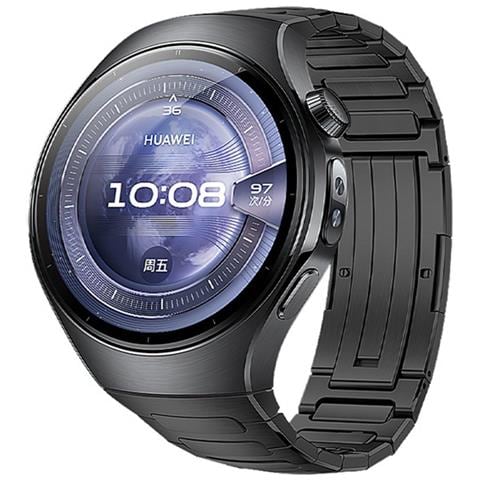 Cinturino In Titanio Compatibile Con Huawei Watch5, Cinturino Metallico Resistente Con Chiusura Pieghevole Per Orologio Huawei Black 46 Mm - Foto 1
