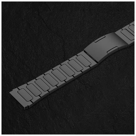 Cinturino In Titanio Compatibile Con Huawei Watch5, Cinturino Metallico Resistente Con Chiusura Pieghevole Per Orologio Huawei Black 46 Mm - Foto 5