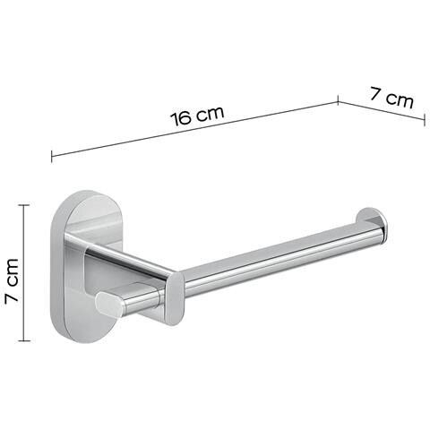 Portarotolo Da Muro In Acciaio Inox E Cromall 5324 Serie Febo Cromato - Foto 2