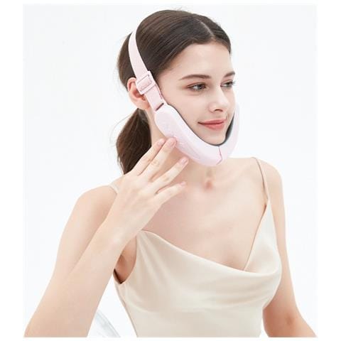 Massaggiatore Viso Intelligente Con Comandi Vocali In Inglese - Dispositivo 3d Per Lifting E Snellimento Del Viso Pink - Foto 2