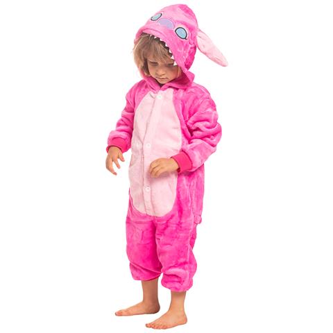 Pigiama Per Bambini Kigurumi Onesie Costume Stich Rosa 125-135 Cm - Foto 6