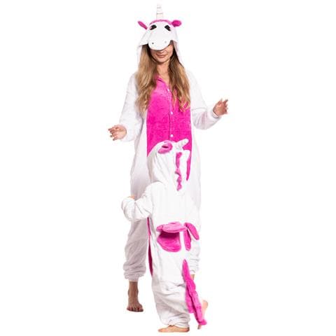Pigiama Da Donna Tuta Intera Kigurumi Costume Unicorno Rosa 165-175 L - Foto 2