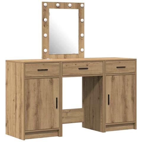 Tavolo da Trucco con cassetto 3 pcs Marrone 50 x 41 x 135 cm - Foto 1