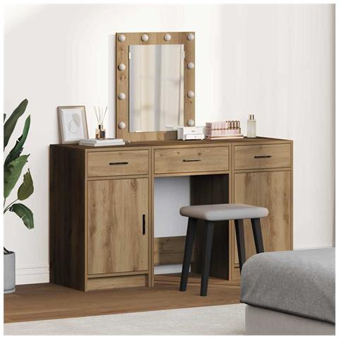 Tavolo da Trucco con cassetto 3 pcs Marrone 50 x 41 x 135 cm - Foto 2