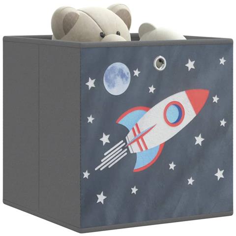 Scatole Portaoggetti 4 pz Grigio 32x32x32cm Tessuto non Tessuto - Foto 2