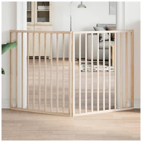 Cancello per Cani Pieghevole 2 Pannelli 160 cm Legno di Pioppo - Foto 2