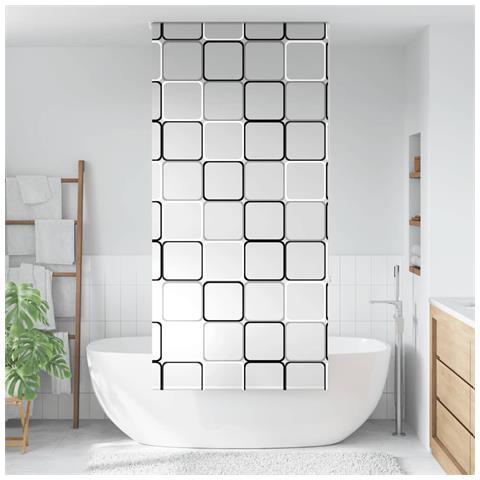 Tenda a Rullo Doccia 90x240 cm Larghezza Tessuto 86 cm - Foto 2