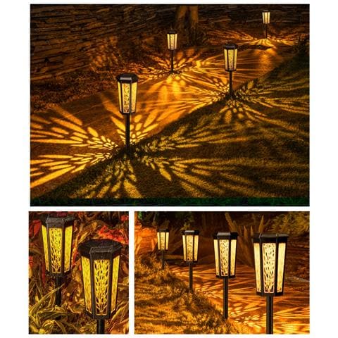 Lampada Solare Da Giardino Oro & Rgb - Illuminazione Paesaggistica Esterna Con Sensore Di Luce - Foto 4
