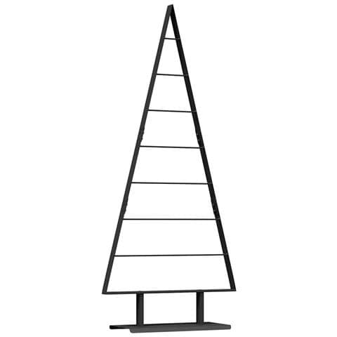 Albero di Natale in metallo con supporto Nero 150 cm Acciaio - Foto 1