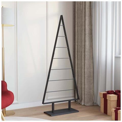 Albero di Natale in metallo con supporto Nero 150 cm Acciaio - Foto 2