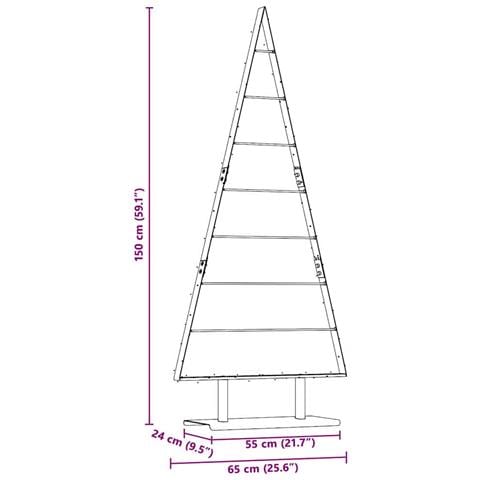 Albero di Natale in metallo con supporto Nero 150 cm Acciaio - Foto 9