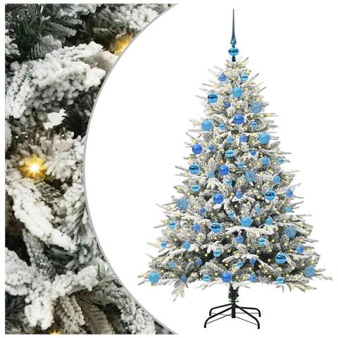 Albero di Natale artificiale preilluminato con set di palline - Foto 1