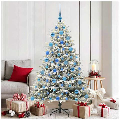 Albero di Natale artificiale preilluminato con set di palline - Foto 2