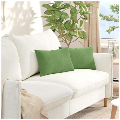 Cuscini da Divano 2 pcs Verde chiaro 50 x 30 cm - Foto 2