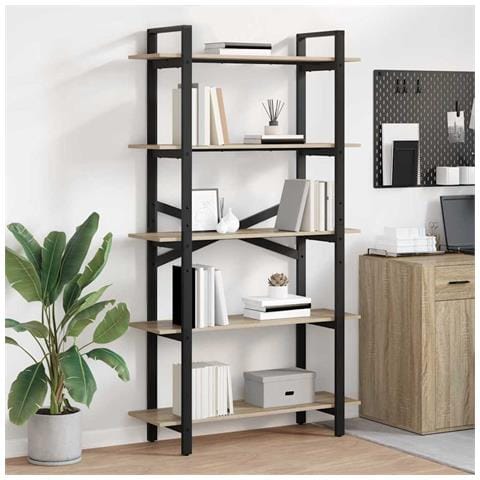 Libreria Rovere Sonoma 100 x 33,5 x 178 cm Legno multistrato - Foto 2