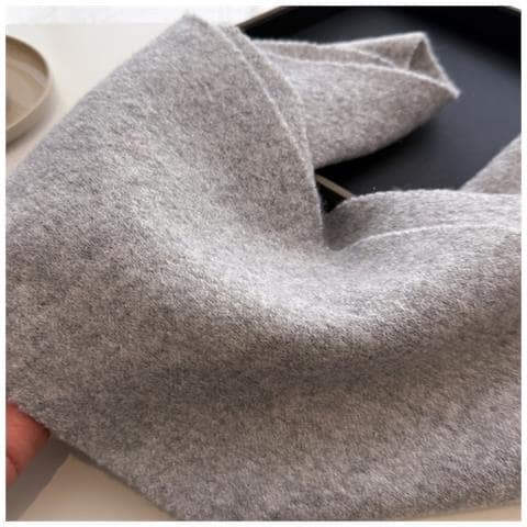 Sciarpa E Scialle Caldo Autunno Inverno - Scaldacollo In Maglia Di Poliestere Tinta Unita Grey - Foto 4