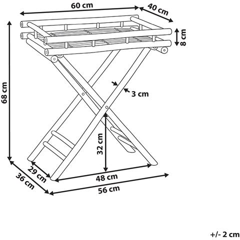 Tavolino Misicuni Legno Di Bambù Naturale - Foto 7