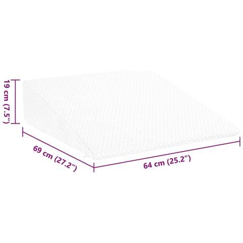 Cuscino a Wedge Bianco 69 x 64 x 19 cm Schiuma Memory - Foto 9