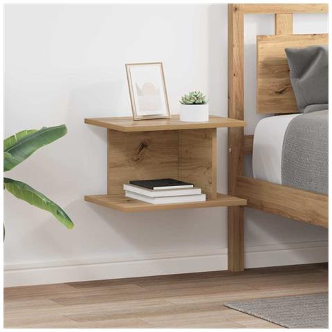 Comodino 2 pcs Rovere artigianale 40 x 30 x 25 cm - Foto 2