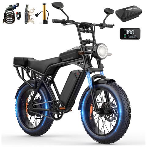 Bicicletta Elettrica X5 Da 250w Dotata Di Una Batteria Rimovibile 48V 15Ah 20 Pollici Fat Tire Ebike Autonomia 60-80km - Foto 1