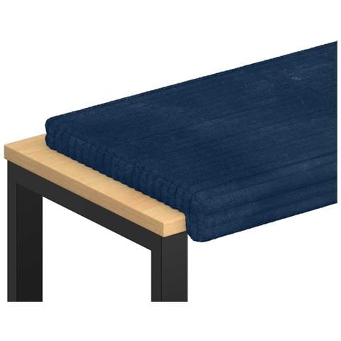 Cuscino per panchina Corduroy Morbido Blu navy Profondità 35 cm - Foto 1