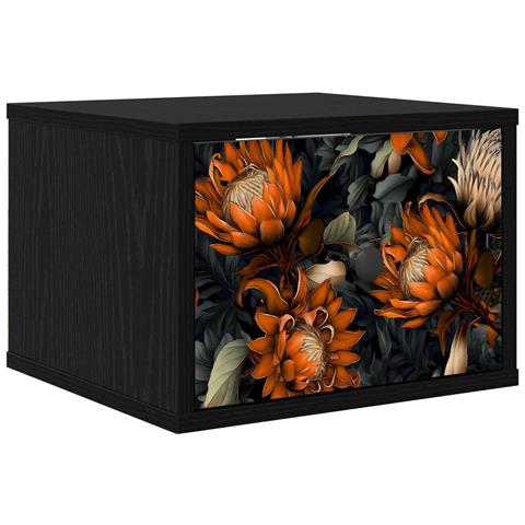 Mobiletto da comodino a parete LOCHEM Rovere Nero - Foto 1