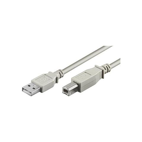 Cavo Usb 2.0 Connettori A-B, Lunghezza Mt. 1,80 Colore Grigio Chiaro - Foto 2