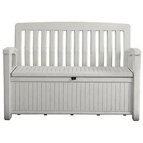 Cassapanca Garden Bench, 2 Posti, Vano Portaoggetti, L. 140xp. 60xh. 84 Cm Panna - Foto 2