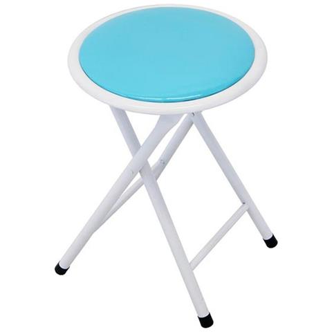 Sgabello Slim Azzurro Per Interno Sala Da Pranzo Salotto Cucina Ufficio - Foto 1