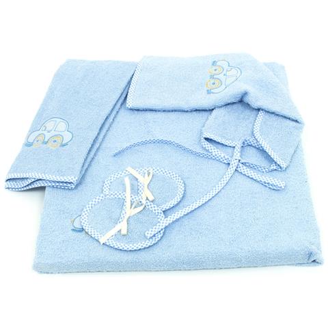 Corredo Neonato Set 4 Pezzi Modello Fabio Set 4pz Azzurro - Foto 4