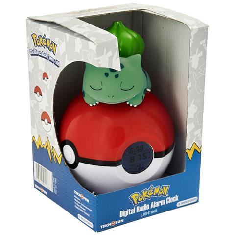 Sveglia Radio Modello Bulbizarre Addormentato In Poké Ball, Multicolore - Foto 5